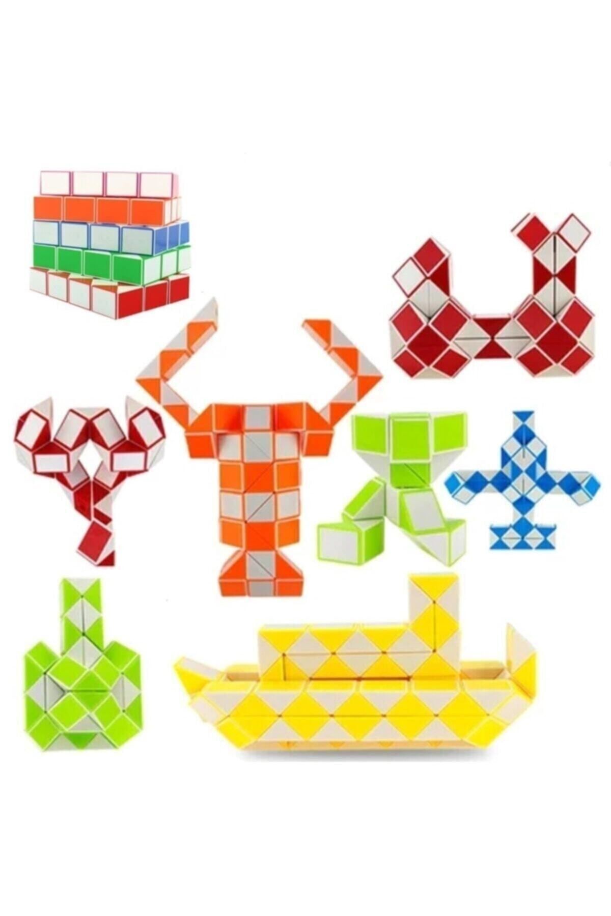 paraply Öğretici Oyuncaklar Şekilden Şekile Giren Sihirli Yılan Zeka Küpü Snake Magic Cube 3 Lü Set Kız Erke fotoğrafı 3 (önizleme)