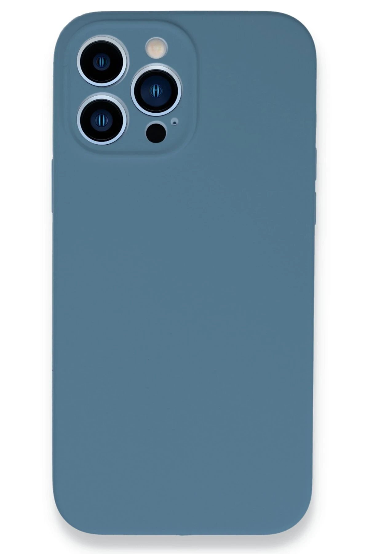 Northcity iPhone 13 Pro Max Uyumlu Kılıf Lansman Legant Silikon - Açık Mavi-(5796)