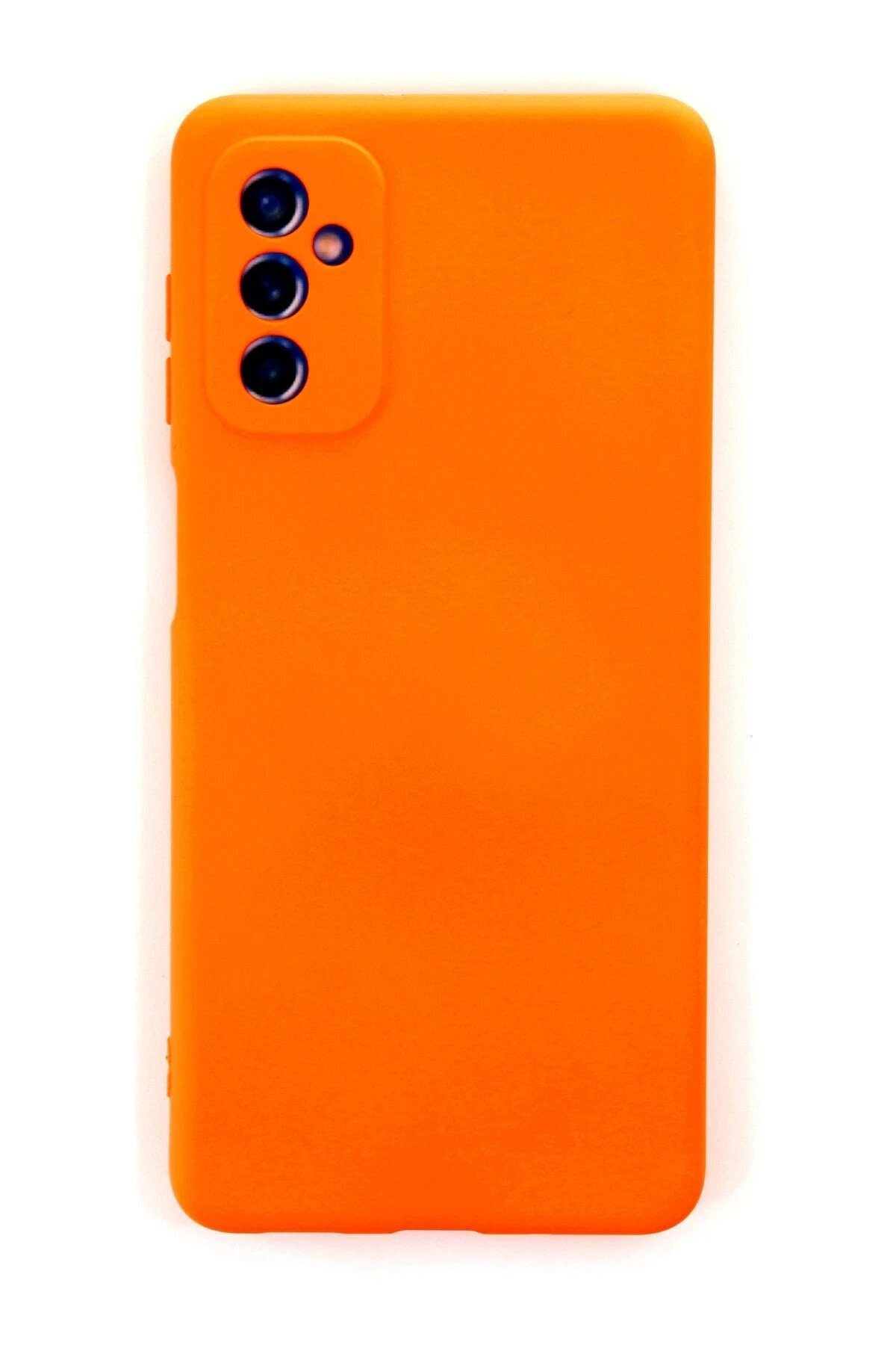 Northcity Samsung Galaxy M52 5G Uyumlu Kılıf Nano içi Kadife Silikon - Turuncu-(5796)