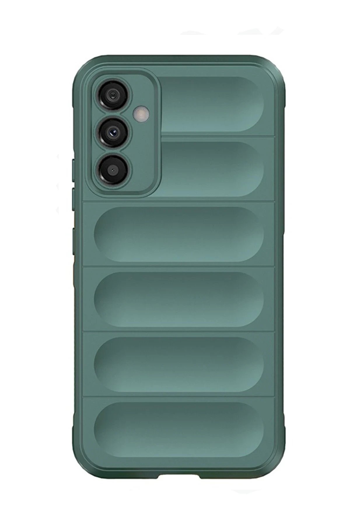 Northcity Samsung Galaxy A15 4GUyumlu Kılıf Optimum Silikon - Koyu Yeşil-(5796)