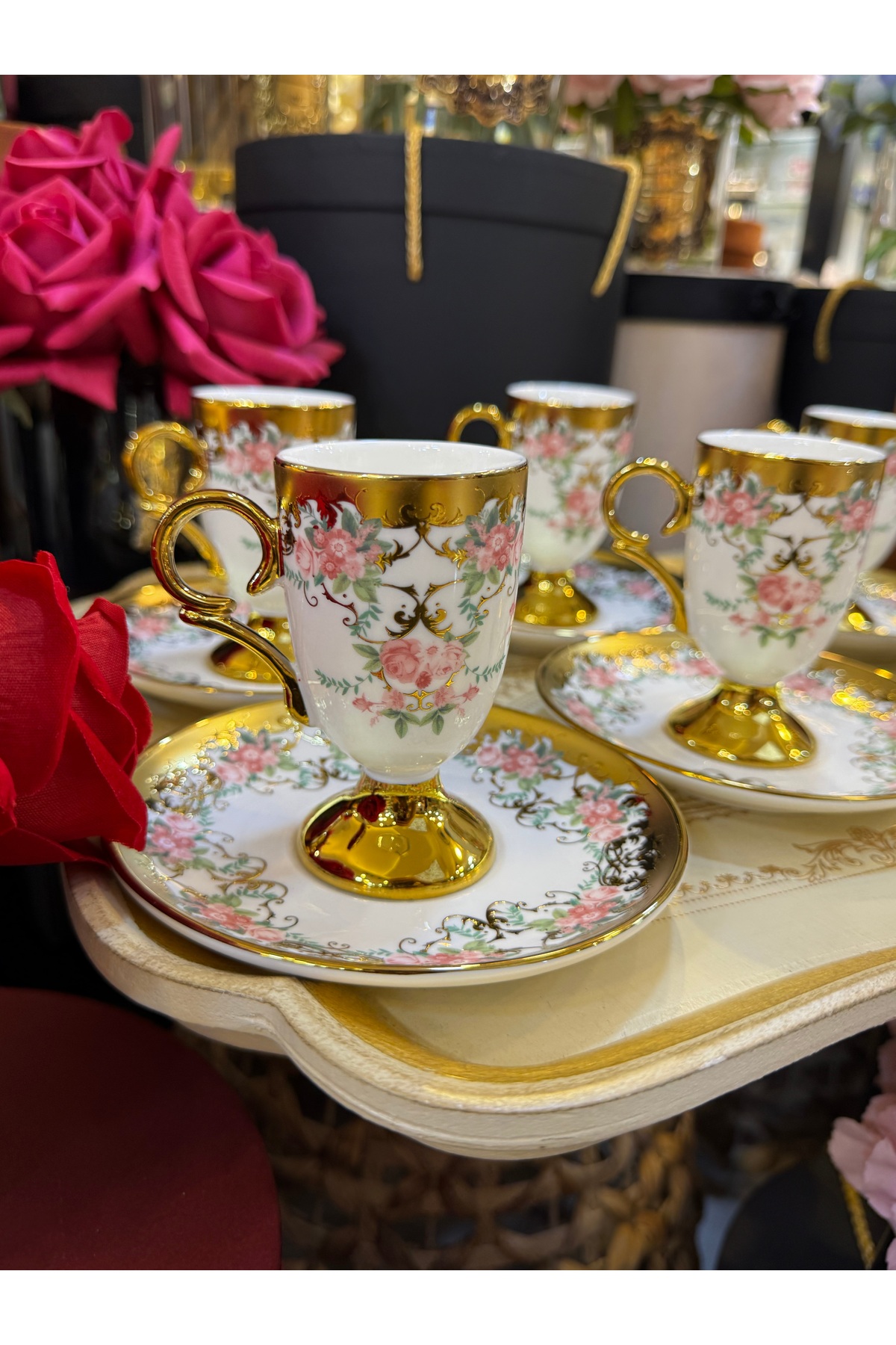 hediye ESTERHOMEDECOR 6 Kişilik porselen kahve fincan takımı - Fiyatı ...