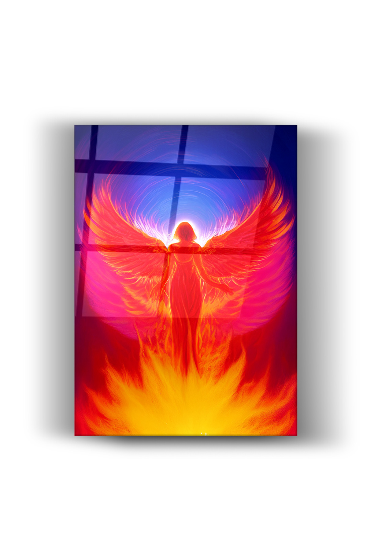 Angel Woman - Cam Tablo - Ev Ve Ofis Dekorasyonu