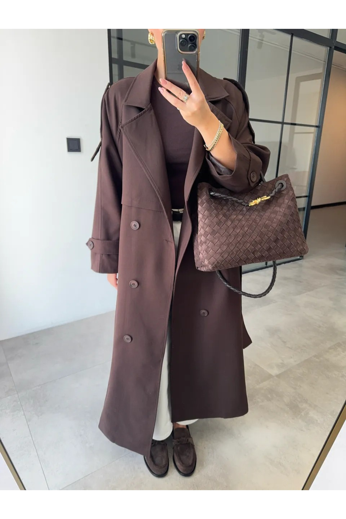 My Blog Brązowy płaszcz Oriana - 7589