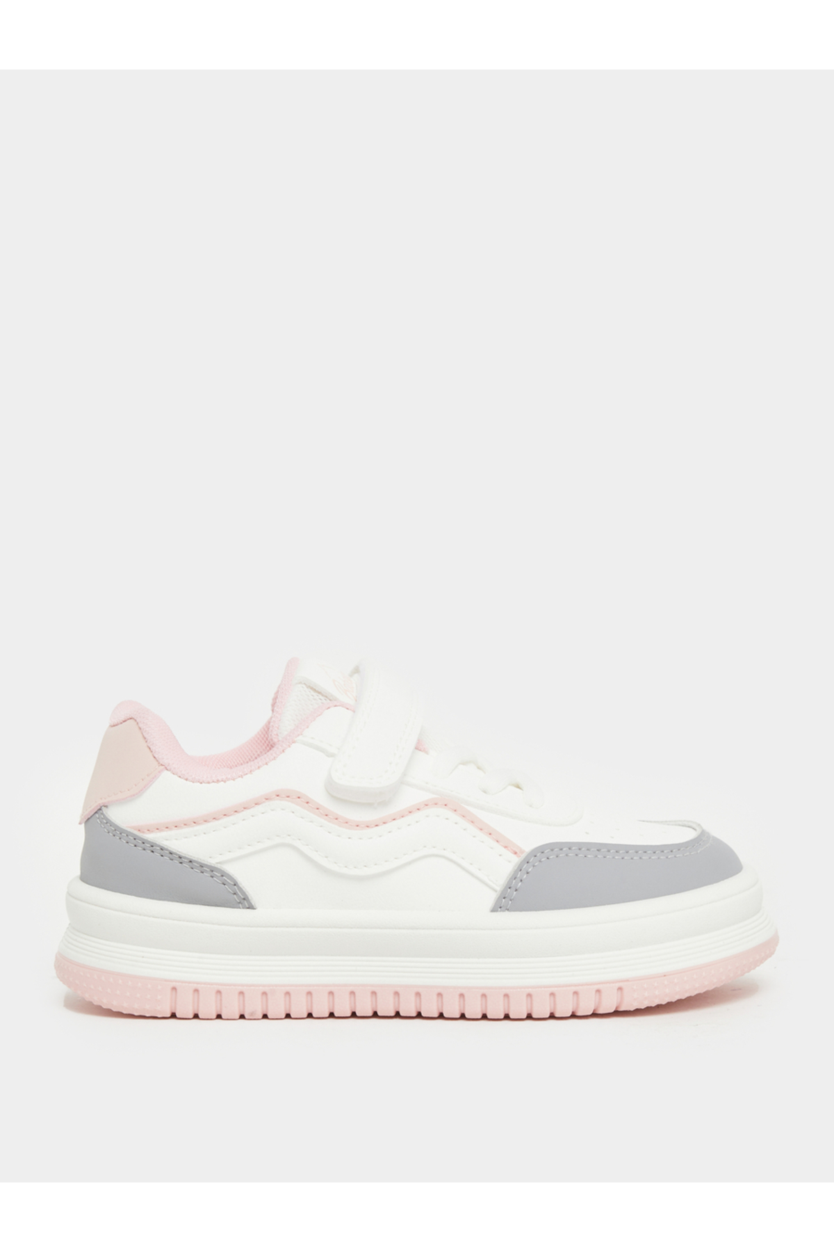 Styli Girls White Contrast Panel Sneakers