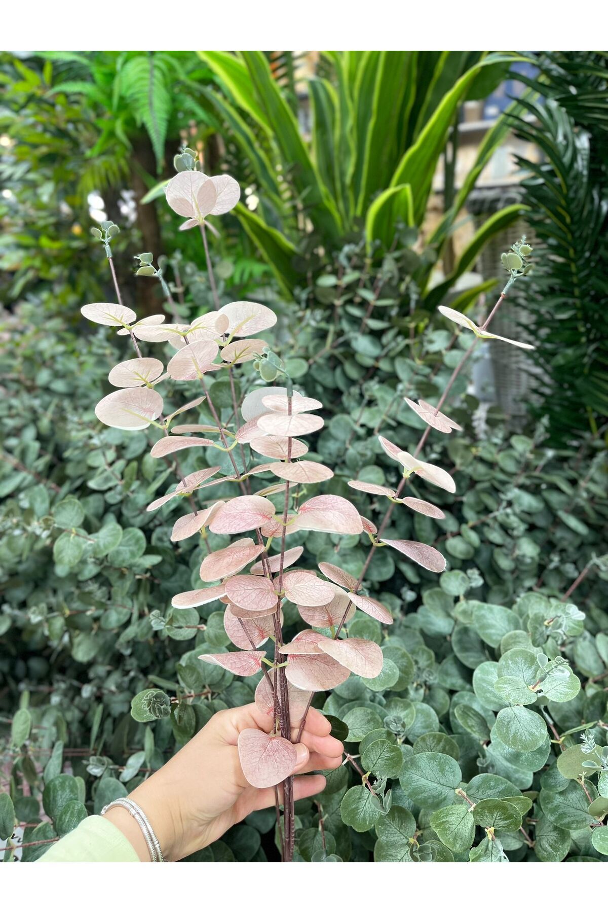 Artificial Flower Pastel Eucalyptus Branch