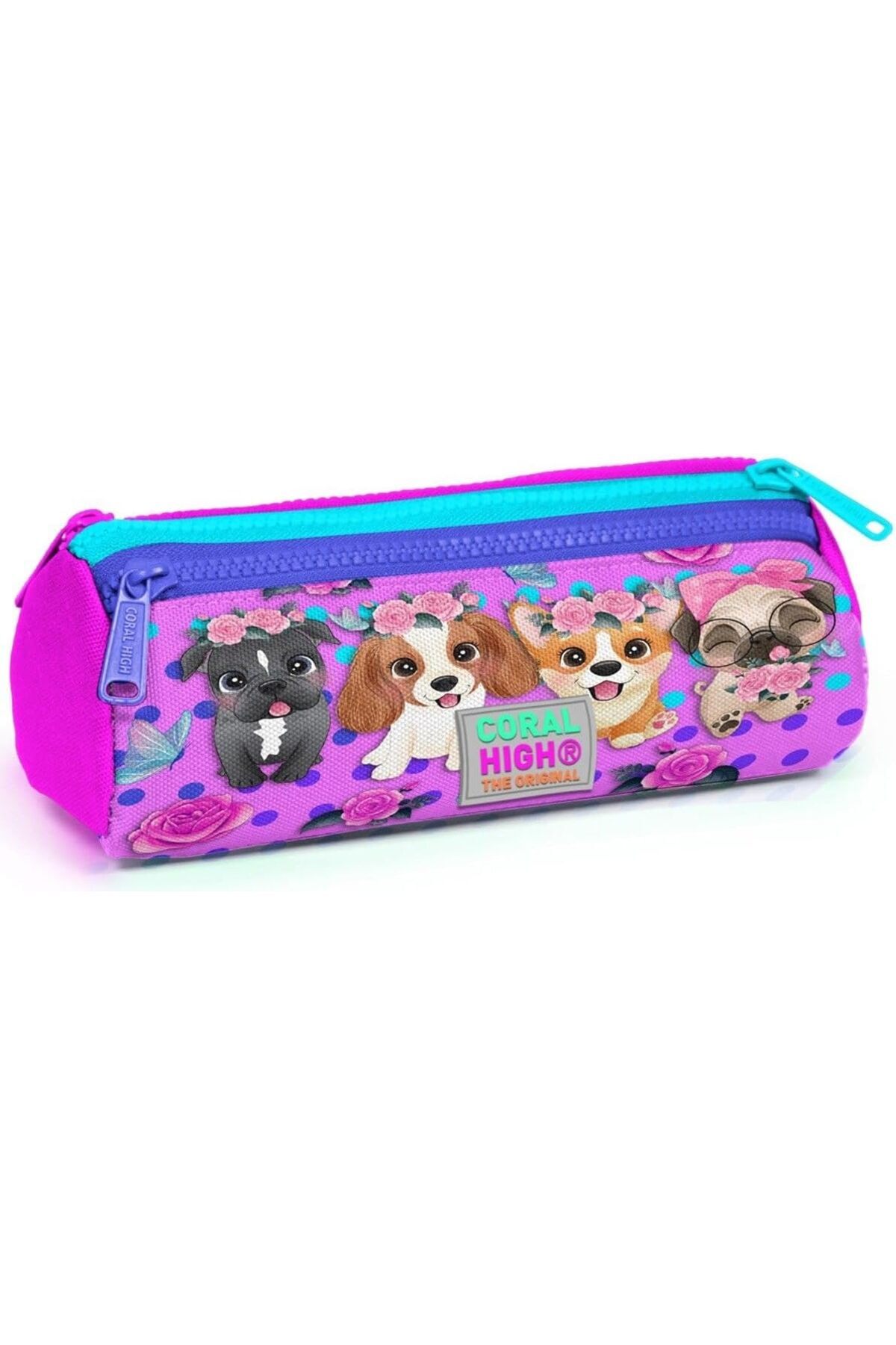 BAZAARİO High Pembe Köpek Üç Bölmeli Kalem Çantası - Kız Çocuk BZRİO 1116346