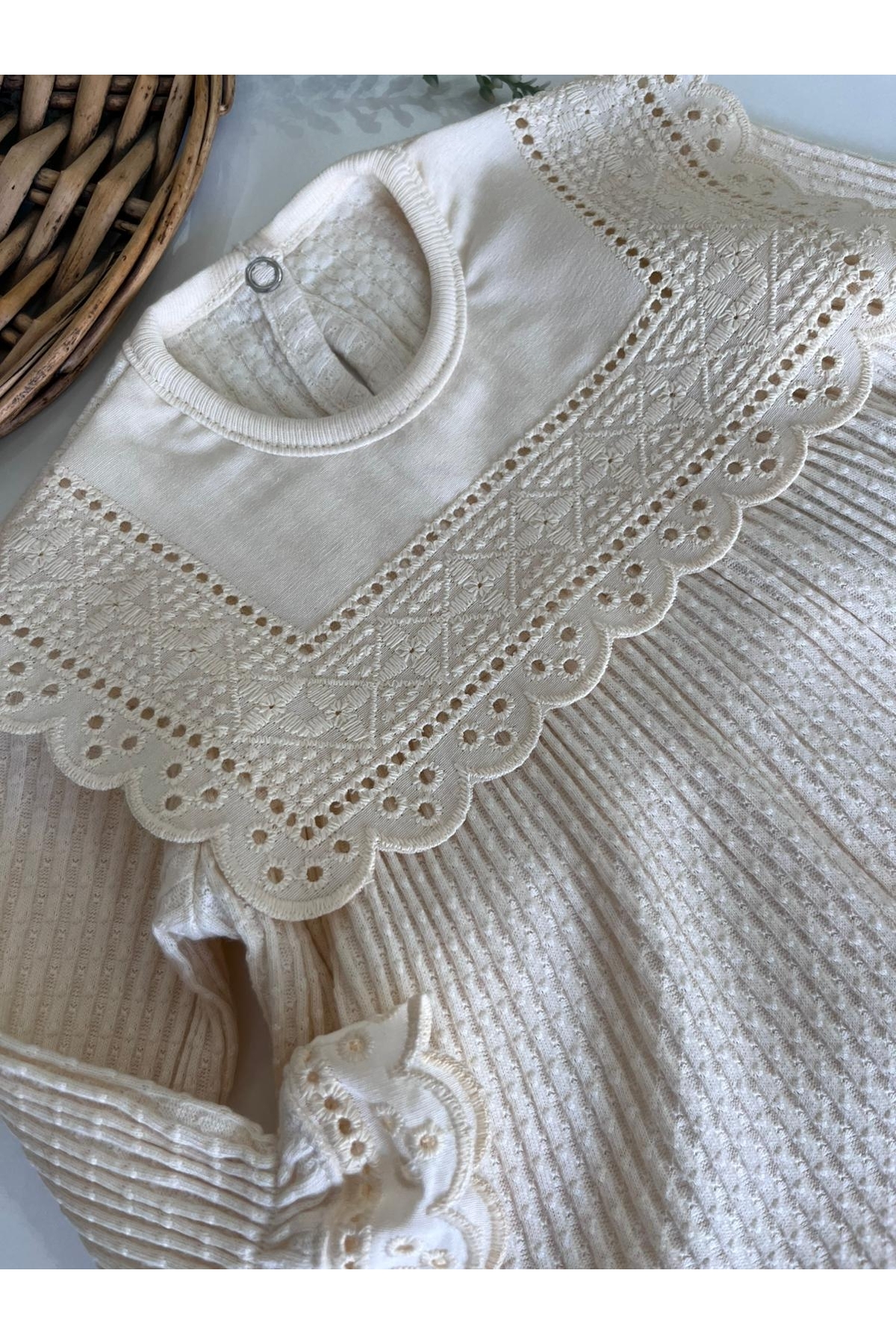 GizaKids %100 Pamuk Kız Bebek Yenidoğan 5 Parça Hastane Çıkışı / Zıbın Set / Mevlit fotoğrafı 3 (önizleme)