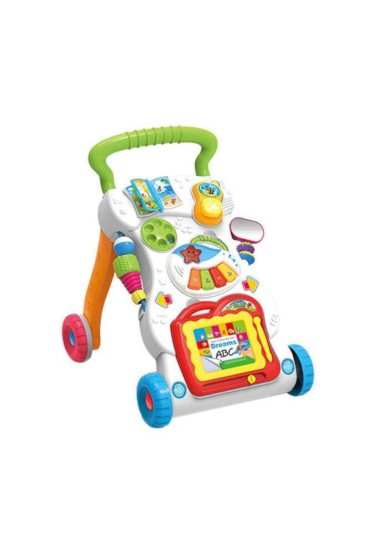 مشاية موسيقية متعددة الوظائف للأطفال مع لوحة رسم وألعاب للأطفال الصغار