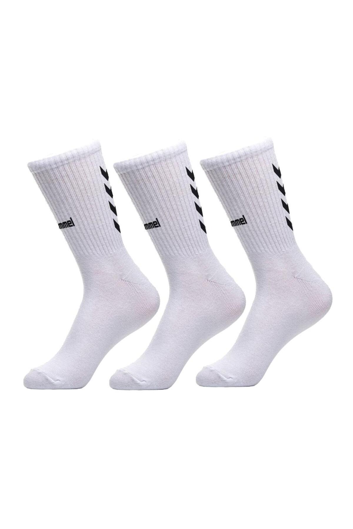hummel Maxı Antrenman Çorabı Beyaz 3 lü Paket görsel 2