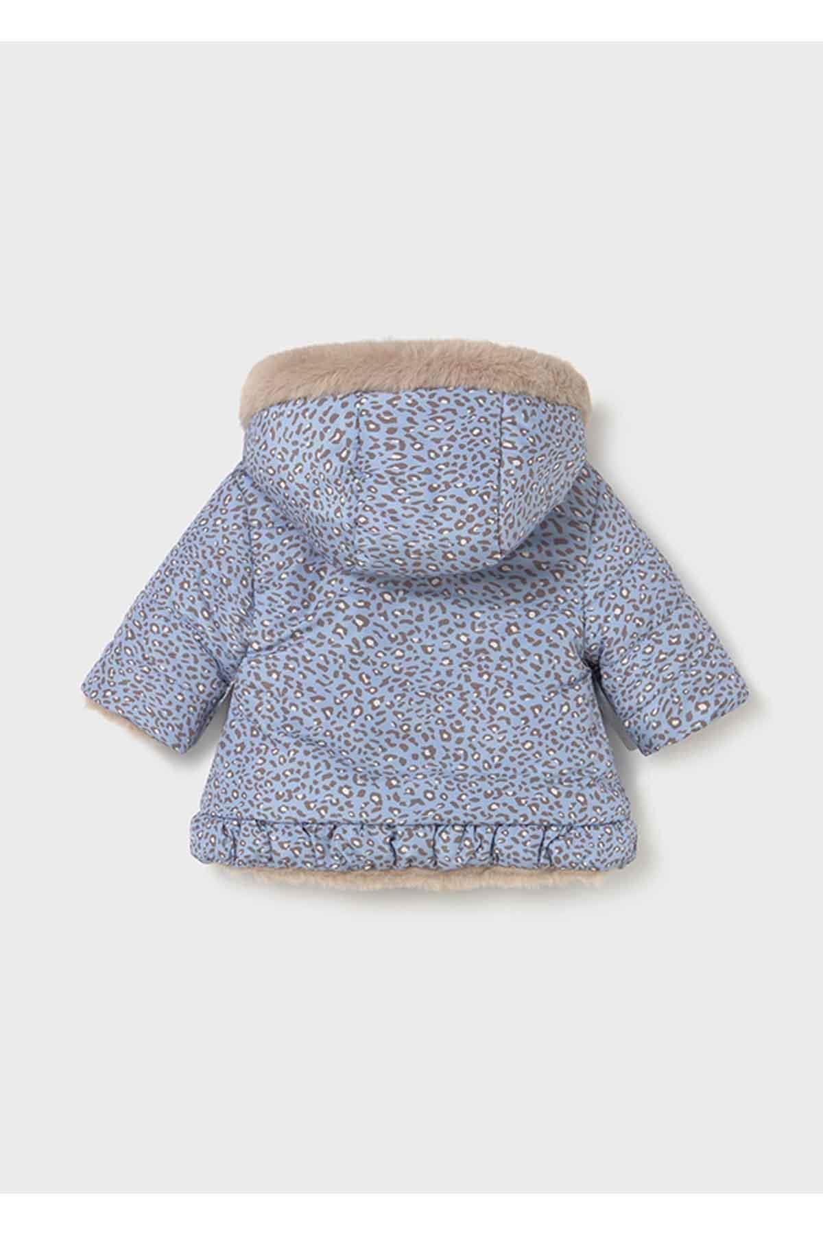 Mayoral Kışlık Kız Bebek Çift Taraflı Mont - Koyu Bej ve Mavi fotoğrafı 3 (önizleme)