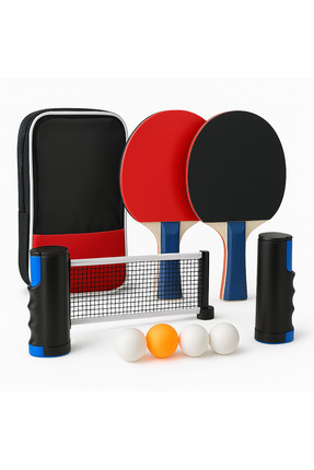 Janissary Çantalı Masa Tenisi Seti + Masa Tenisi Filesi + 3 Adet Top Taşınabi...