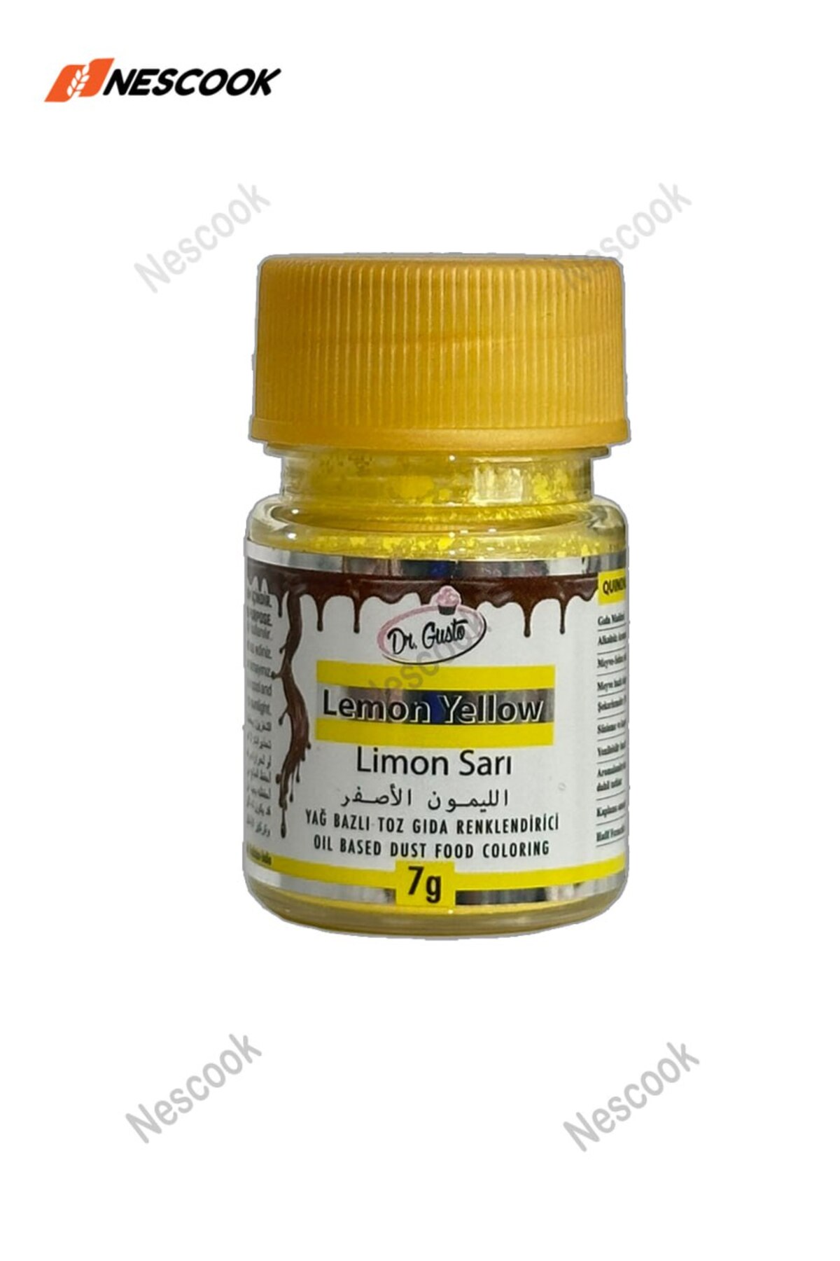nescook Limon Sarı Yağ Bazlı Toz Gıda Renklendirici 7g , Lemon Yellow ...
