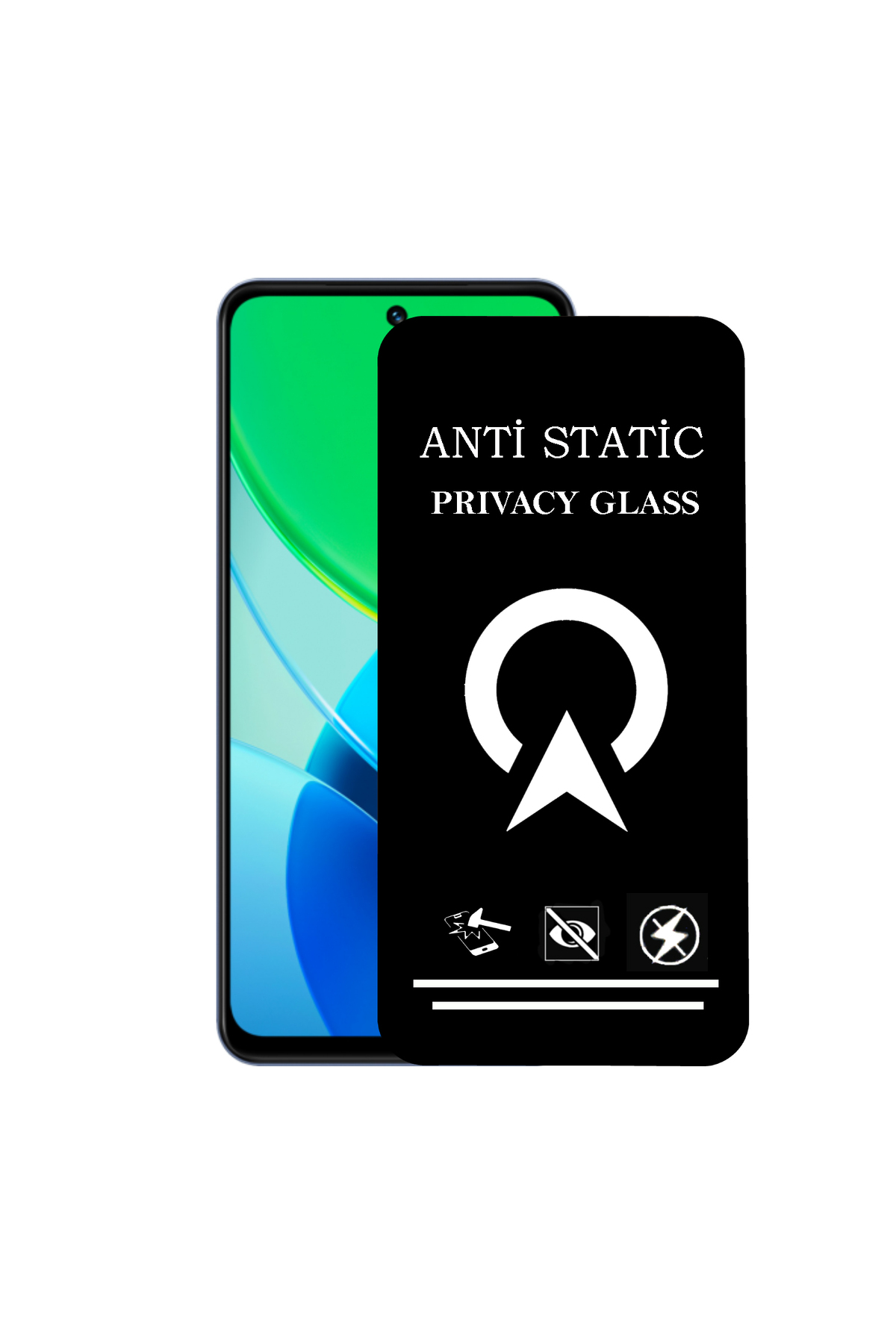 Vivo Y19S ile Uyumlu Tam Kaplayan Anti Statik Görünmez Safir Ekran Koruyucu Hayalet Cam