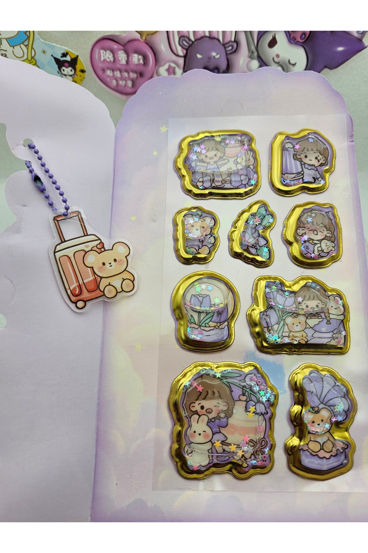 Meyra Accessories sanrio kawaii sticker içi sulu sevimli kaliteli sticker okul öncesi öğrenci hediyesi fotoğrafı 5 (önizleme)