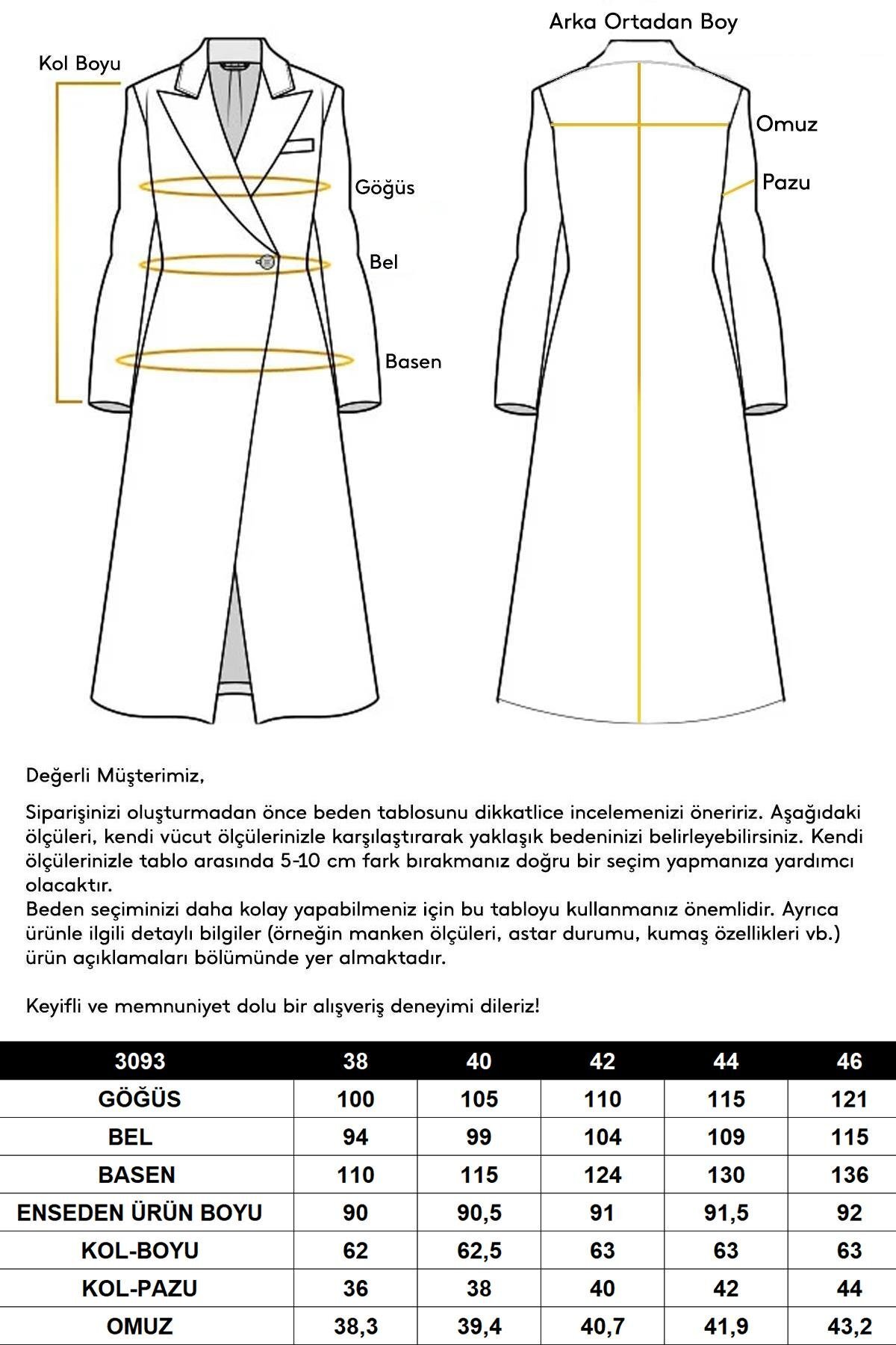 Olcay  Şal Yaka Kürklü Belden Bağlamalı Kaban EKRU 3093 - Görsel 8