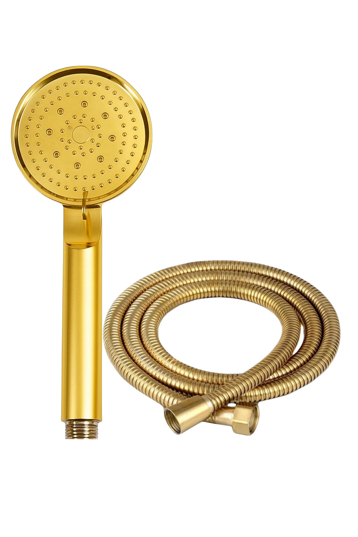 mucit home 5 Fonksiyonlu Gold Duş Başlıklı Gold Spiral Hortumlu Duş Seti