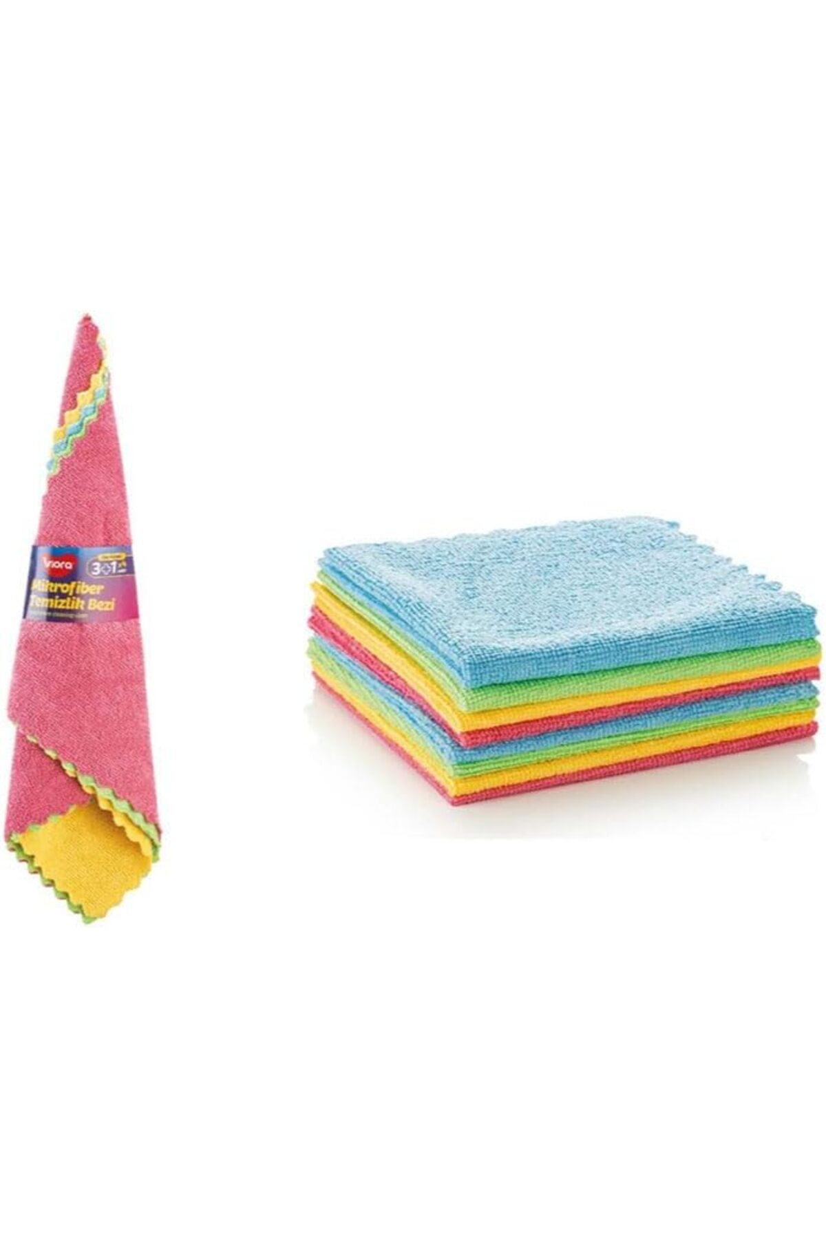 STOREMAX Eco Clean Mikrofiber Temizlik Bezi 4'lü Set | 33x33cm Çok Amaçlı Yüksek Emiş Güçlü Bez (VRP-320