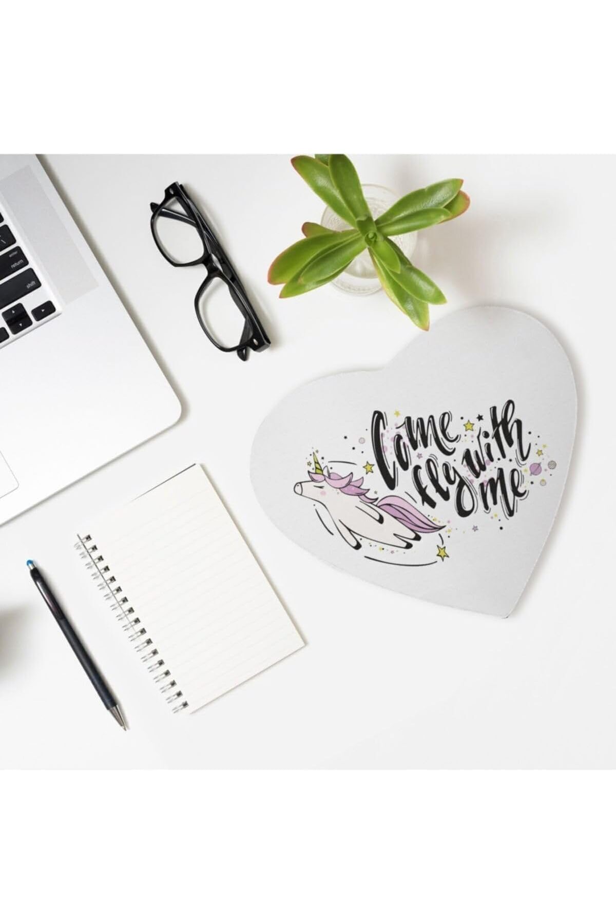 STOREMAX Kız Arkadaşa Hediyelik Baskılı Kalp Mouse Pad - Mousepad - Fare Altlığı 1190698