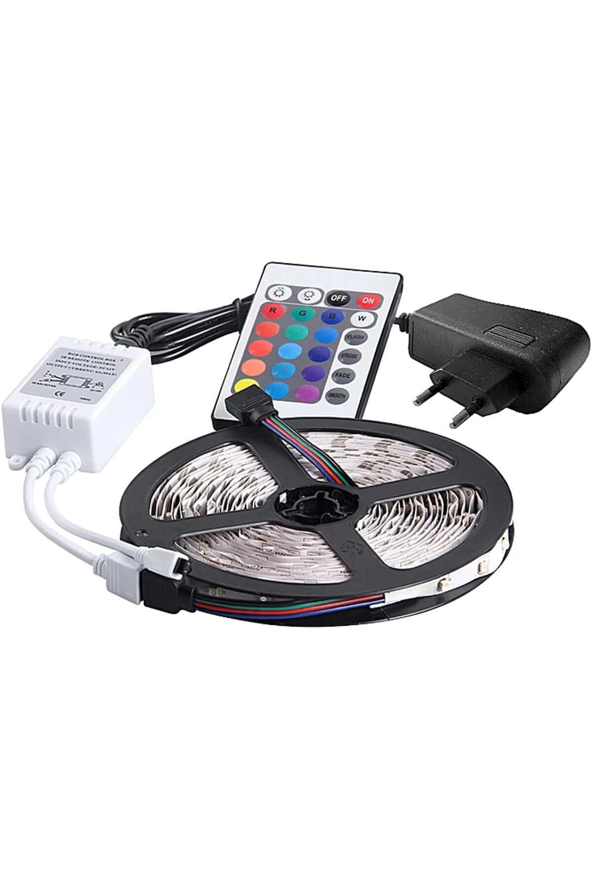 Yıldızan 5 Metre RGB Şerit Led Seti-İç ve Dış Mekan Silikonlu-Tak Çalıştır 1059428