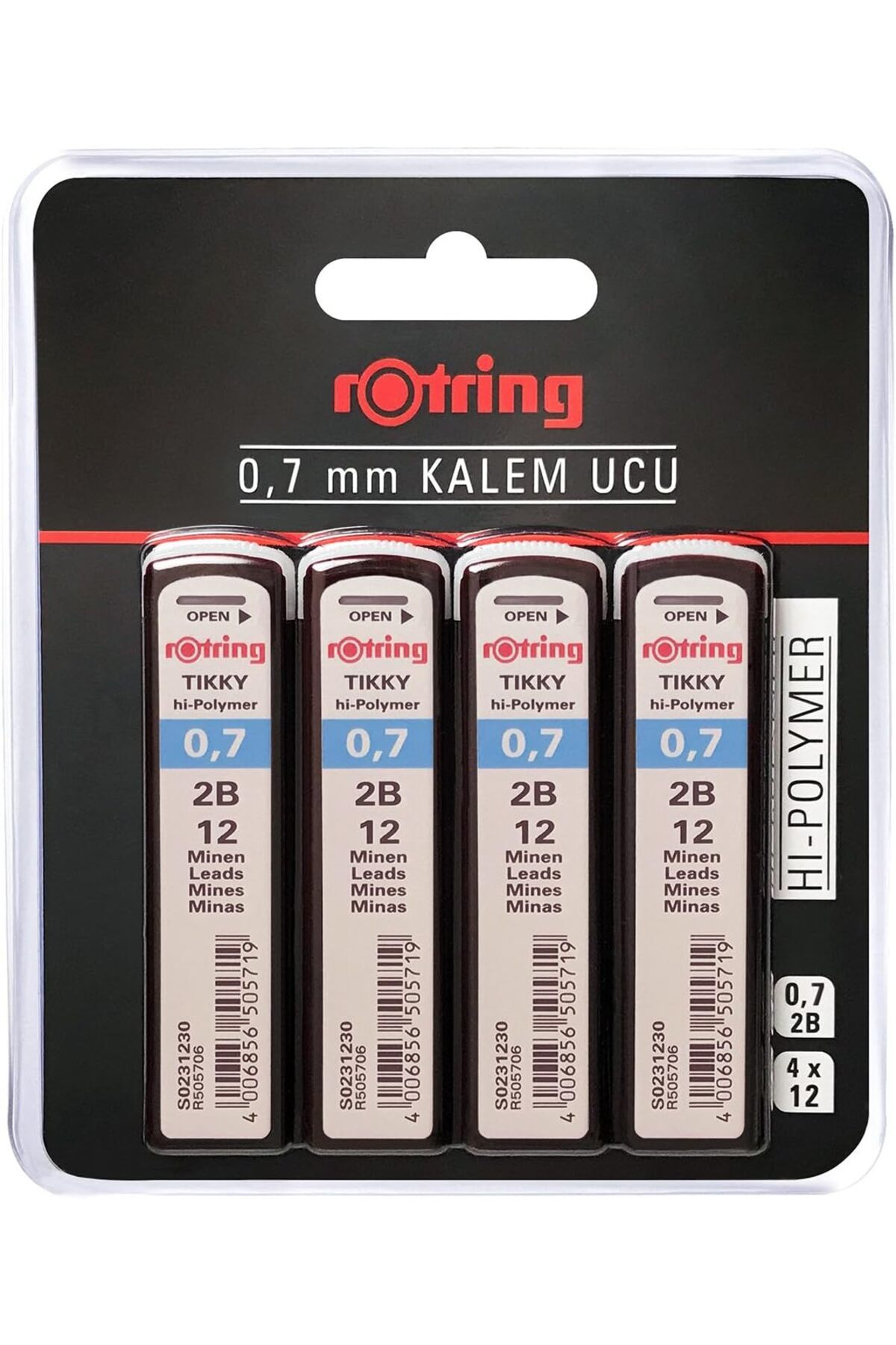 STOREMAX Hi-Polymer Mekanik Kurşun Ucu, 0,7Mm, 2B, 4'Lü Blister 1185222