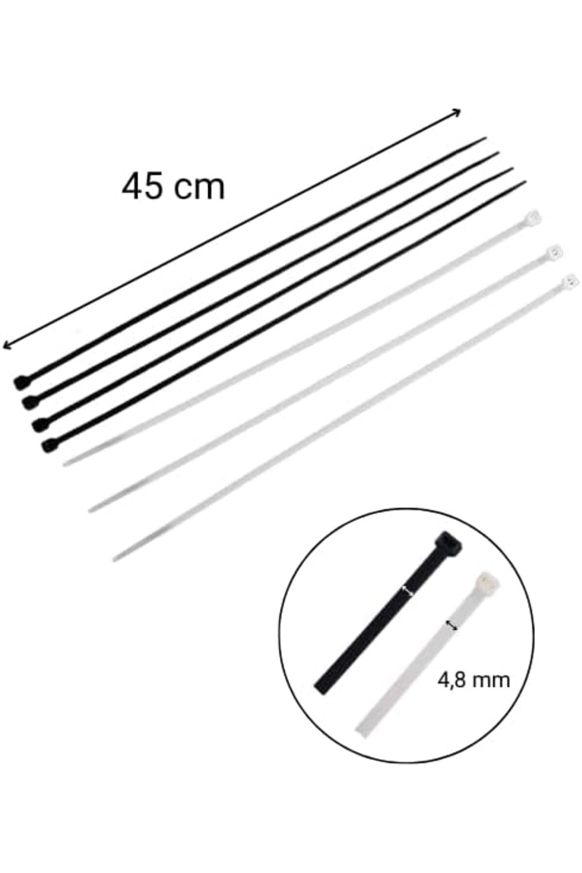 Yıldızan 4,8x450 Siyah Kablo Bağı & Plastik Kelepçe & Kelepçe 100 Adet (paket) 1113377