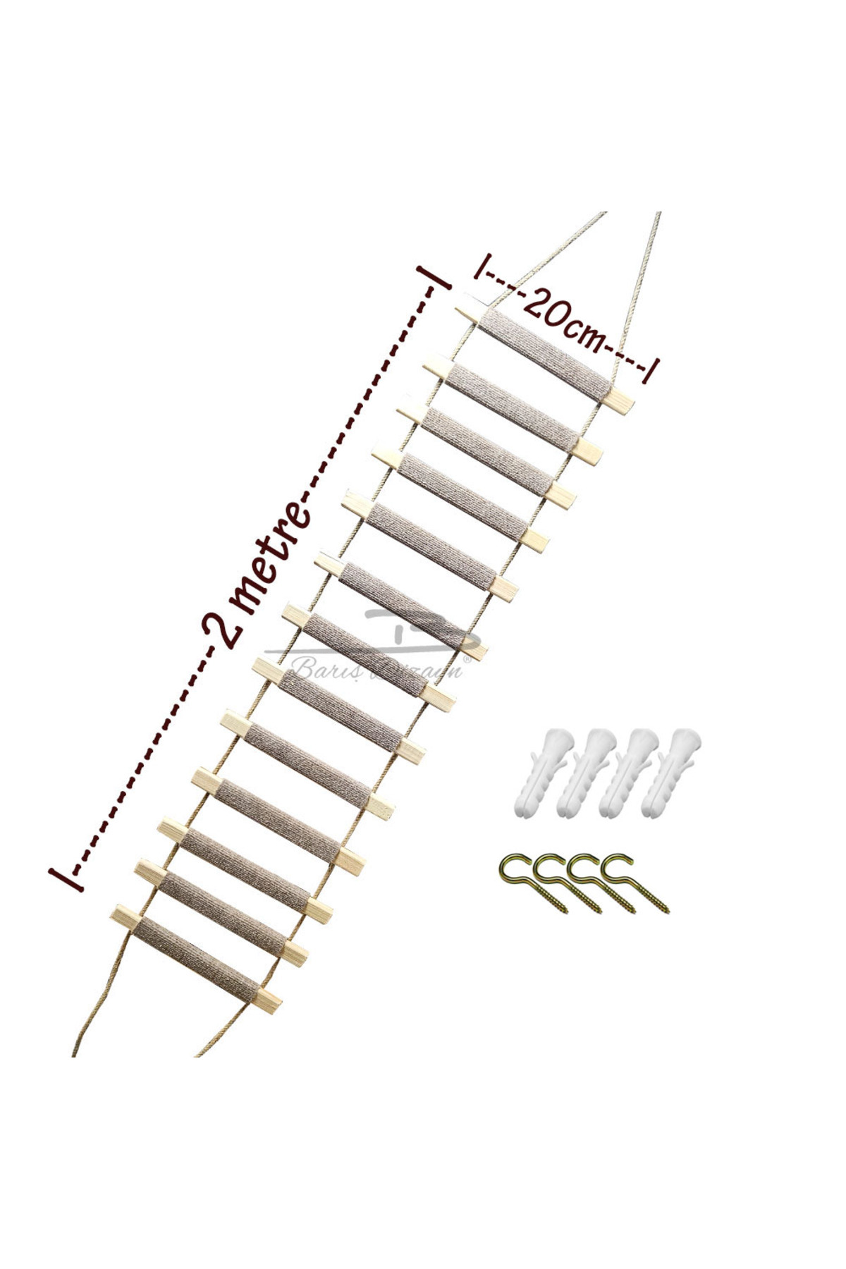 Barış Dizayn Metrelik Tırmanma merdiven Kedi yolu Kedi köprüsü 1-2-3-4 metre (ölçü seçimli)
