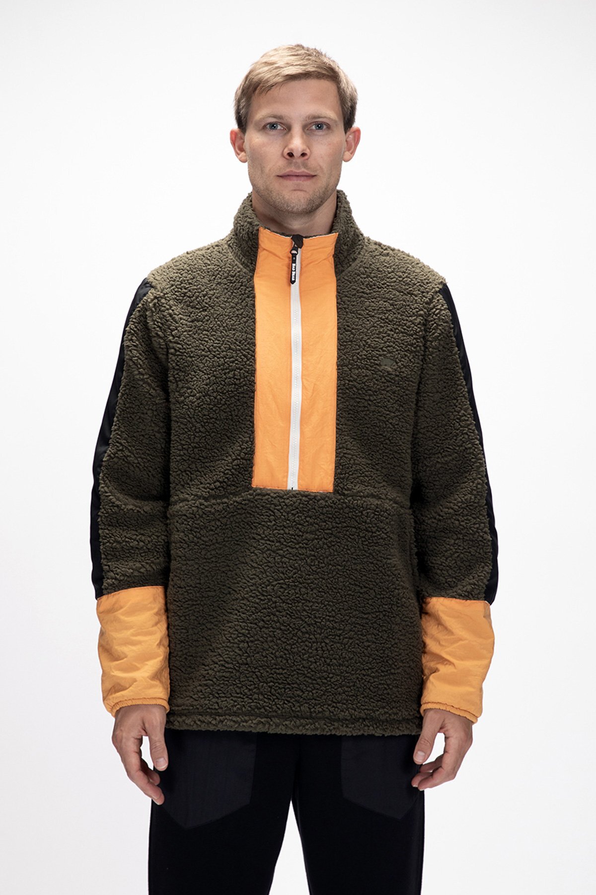 نیم زیپ پلار مردانه بمب سبز کمرنگ