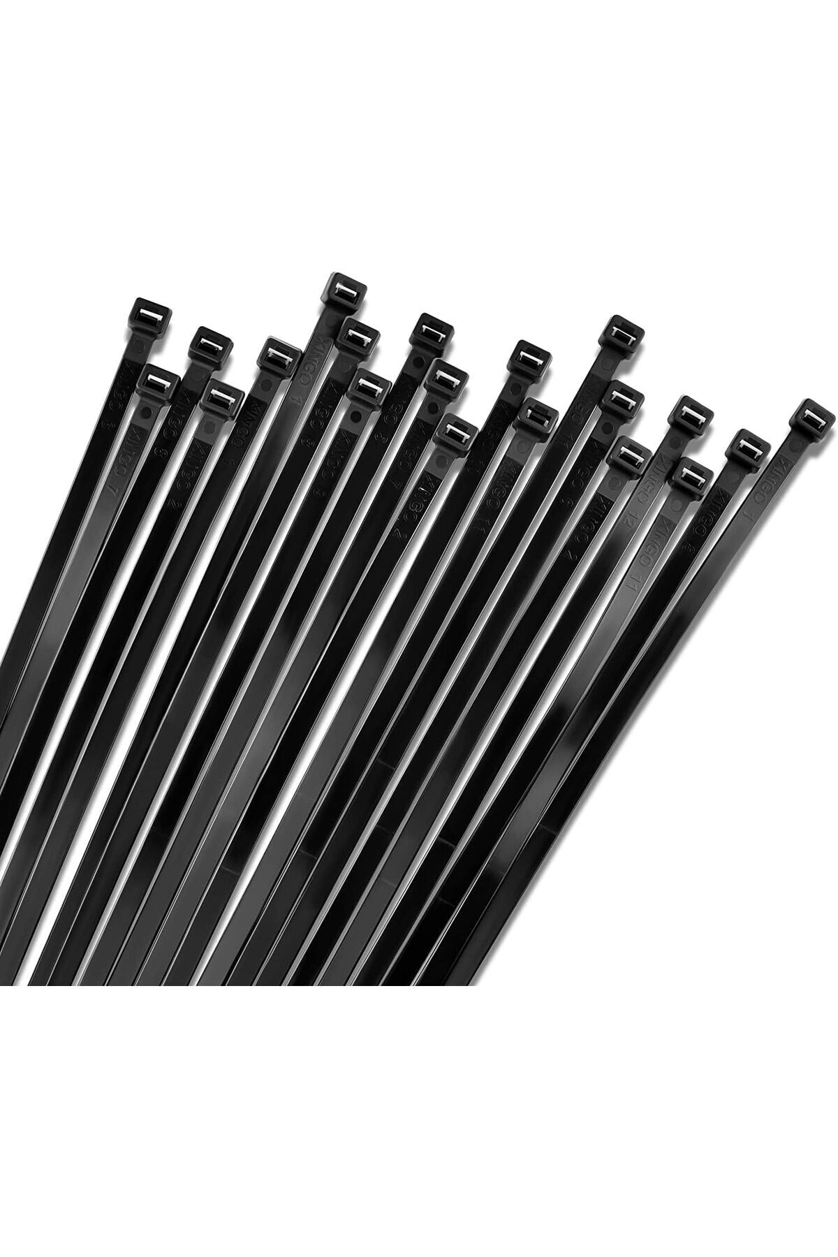 Yıldızan Kablo Bağı, 100'lü Paket Plastik Kelepçe (3,6 mm Kalınlık, Siyah, 300 mm Uzunluk) 1171935