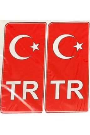 Tr Plaka Stıcker 2'li - Türkiye Plaka Stıcker - Türkiye Plakalık Stickeri - Tr Plaka Sticker 0443613645