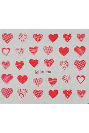 Tırnak Sticker, Tırnak Dövmesi, Nail Art Süsleme kalp-1