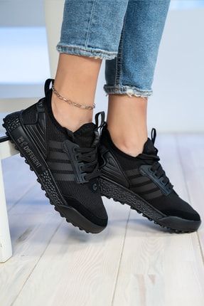 Siyah - Unisex Sneaker Ayakkabı 90TRK