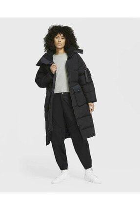 Womens Jordan Down Parka Black Gym Red Cv2480-010 Kadın Parka Cv2480-010 tk