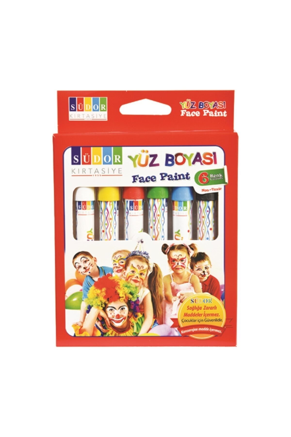 Südor 6 Renk Yüz Boyası 6'lı Yüz Boyası