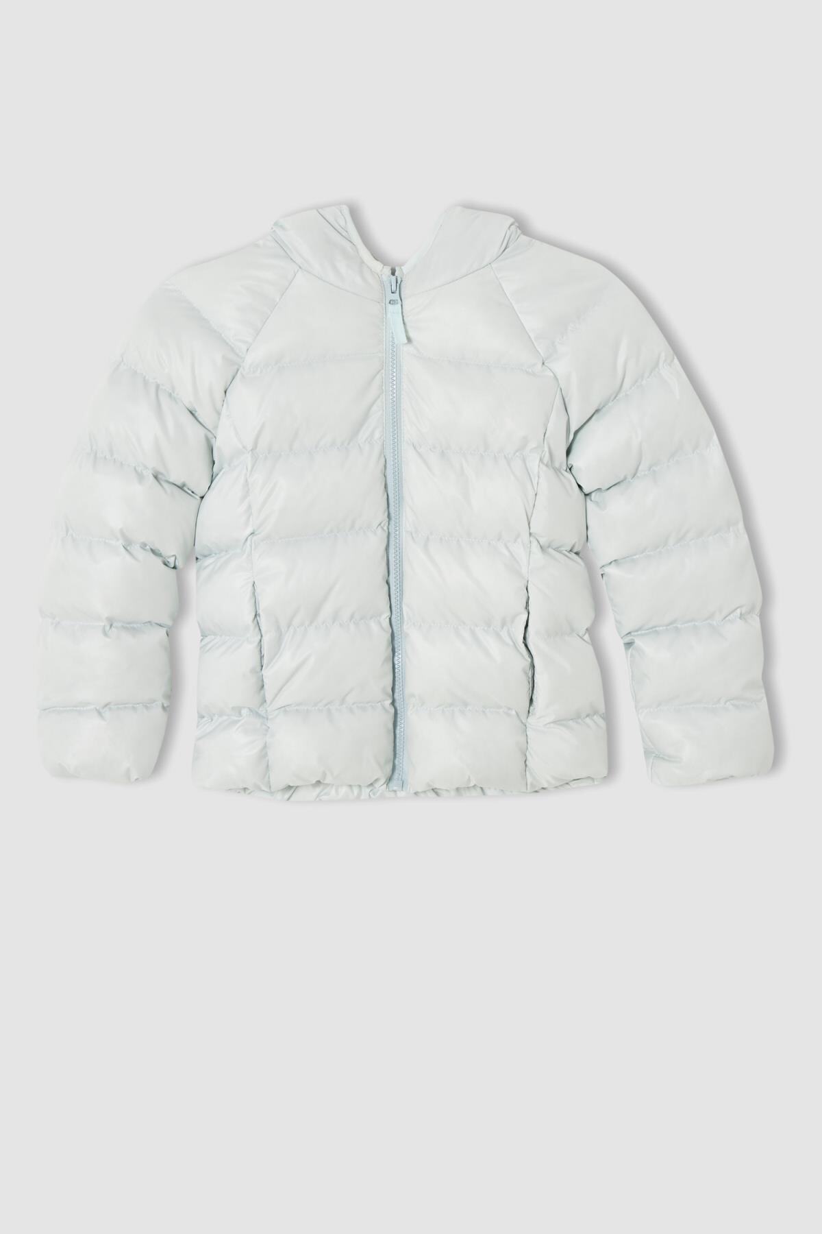 دفاکتو کاپشن پفی دخترانه کلاه دار با آستر پشمی