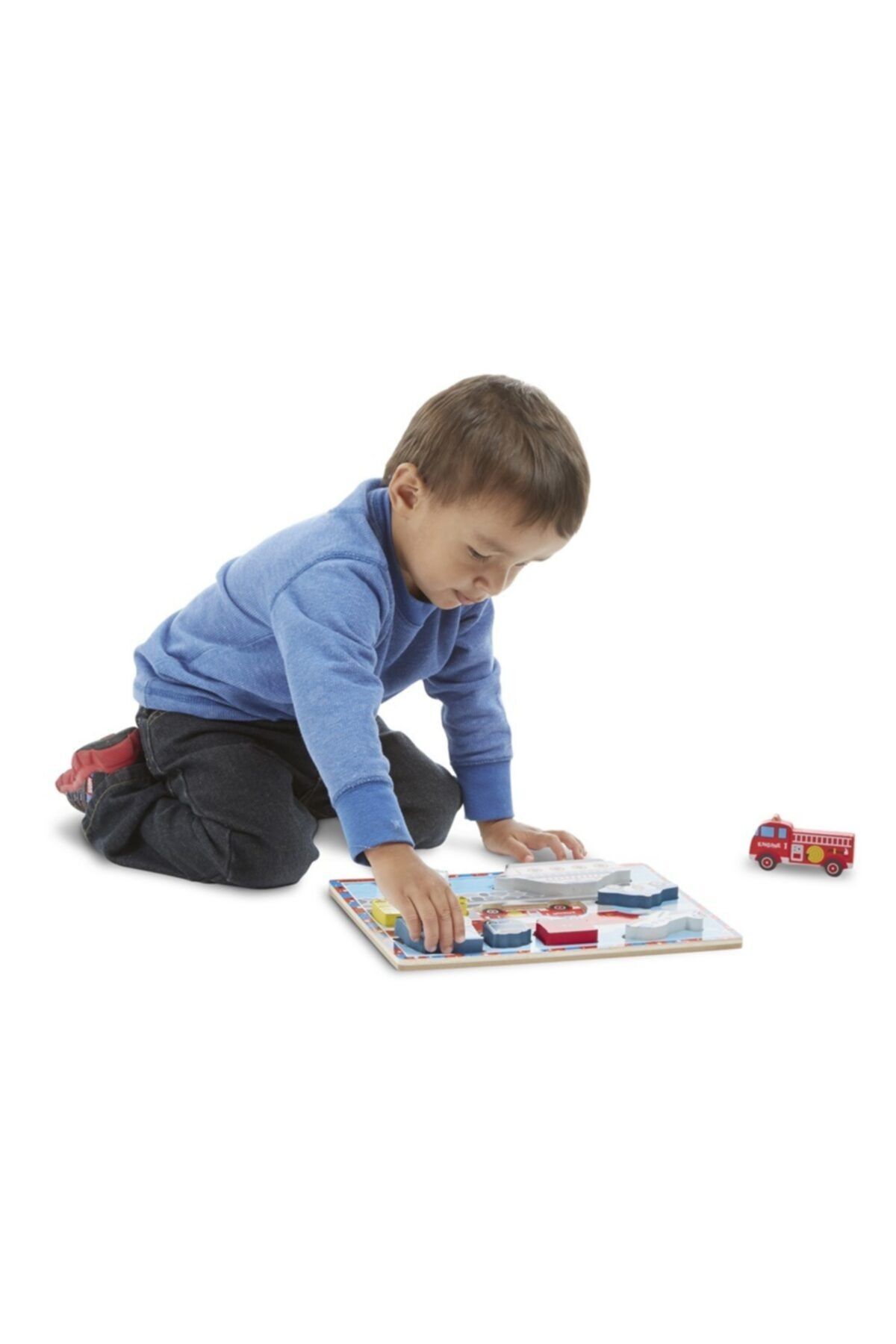 اسباب بازی های چوبی چند رنگ Melissa Doug پازل چاق ملیسا و داگ وسایل نقلیه Melissa & Doug