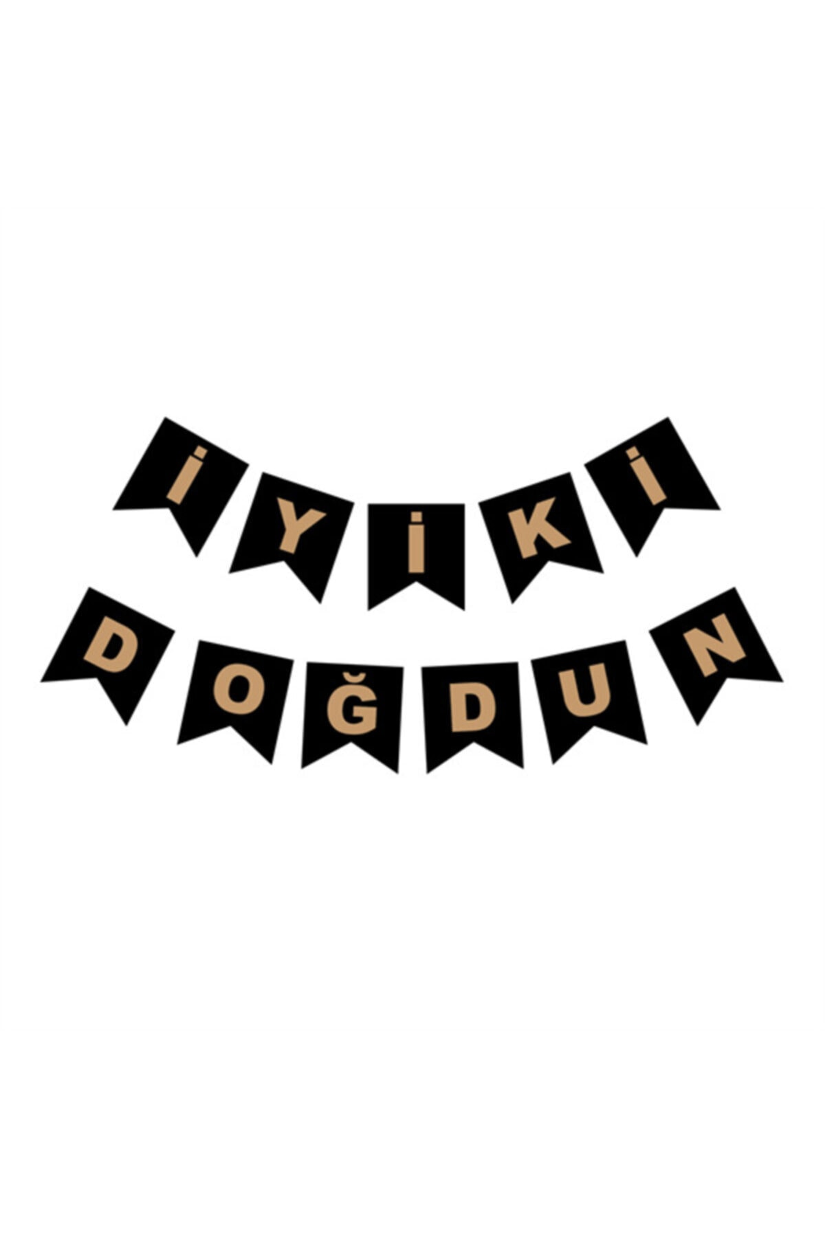 KBK MARKET Iyiki Doğdun Ipli Uzar Süs Siyah