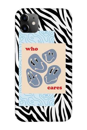Iphone 12 Mini Uyumlu Zebra Who Cares Desenli Premium Lansman Kılıf TLFNCYZ254570