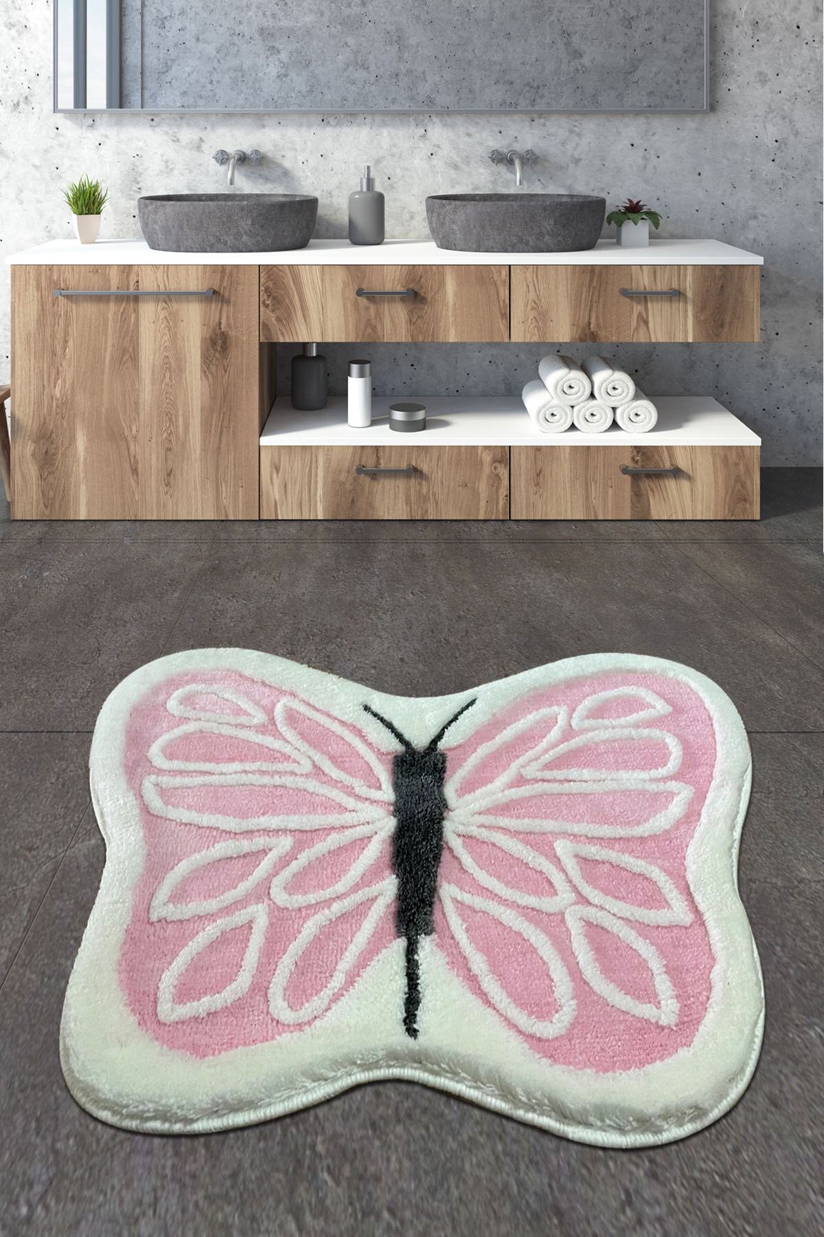Chilai Home Common Pembe 70x100 Banyo Halısı