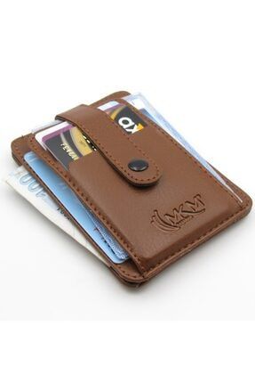 Mkm Kredi Kartlık Çıtçıtlı Cüzdan Dik Koyu Kahverengi Ce088 -3 ce088 -3