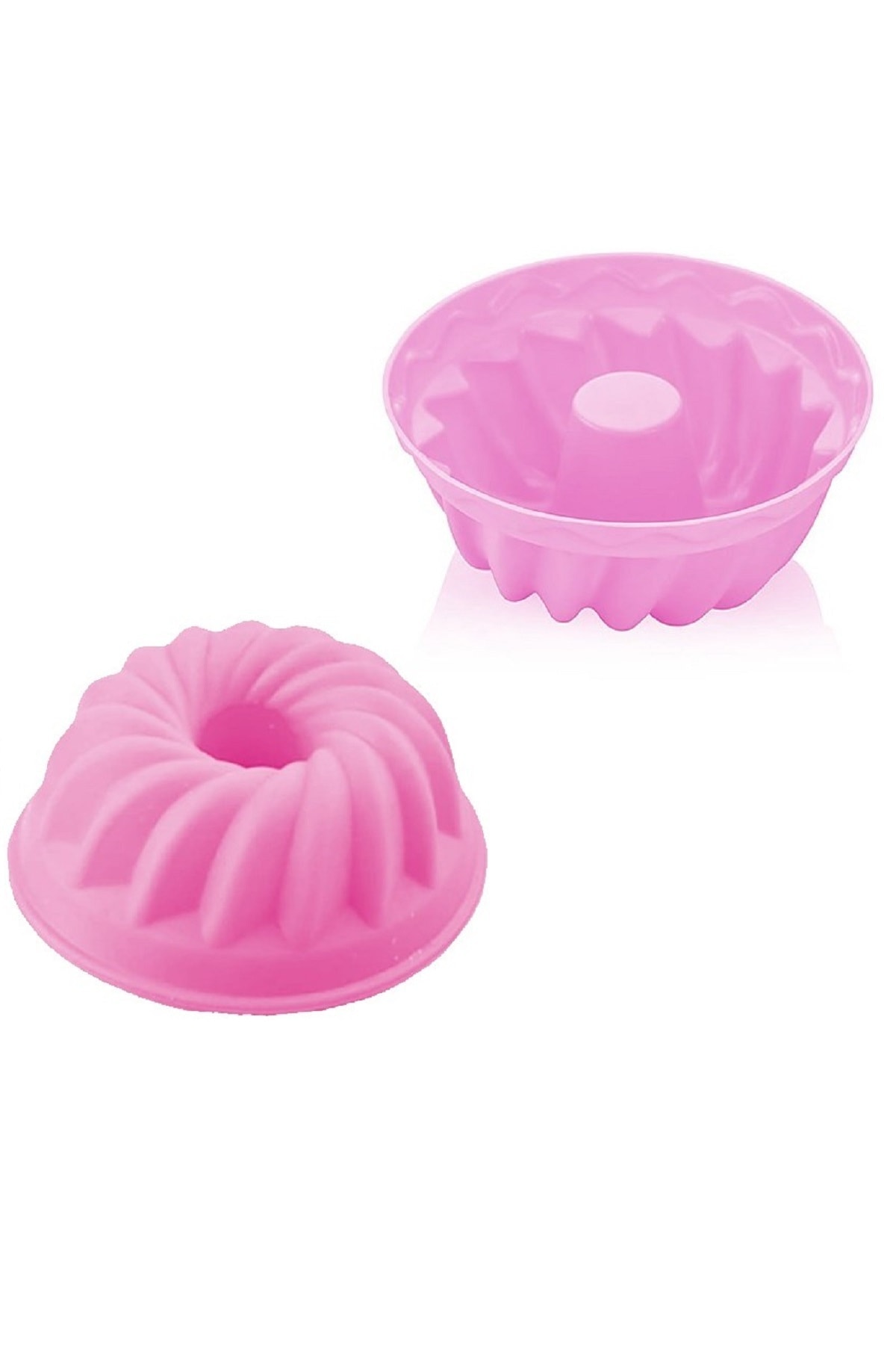 Harika Avm 6 Lı Mini Göbekli Silikon Muffin Kek Kalıbı (renk: Pembe)