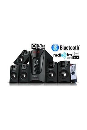 Music D.j Bluetoothlu 5 1 Dijital Ekran Radyolu Usb Ses Sistemi wt-001