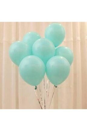 10 Adet Metalik Sedefli Su Yeşili Balon, Helyumla Uçan-dogum Günü-parti-kaliteli Balon METALİKBALON10-t
