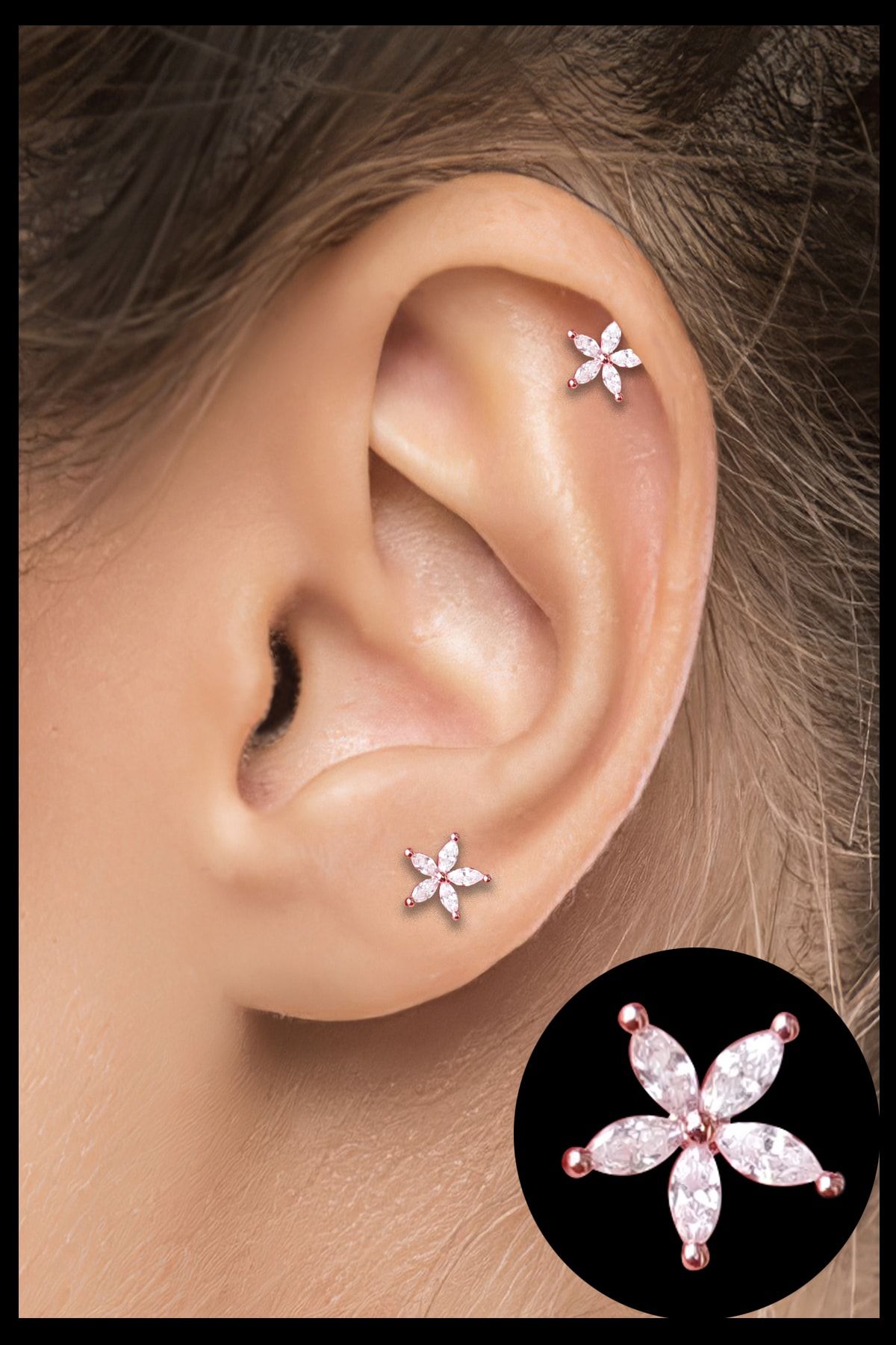 Tragus best sale piercing rose