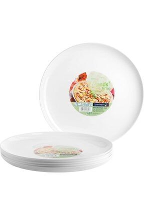 Italya Partisi Yemek Takımı Beyaz 6'lı Pizza Tabağı 32 cm 6 Parça MADAME LUDA HOME COLLECTİON