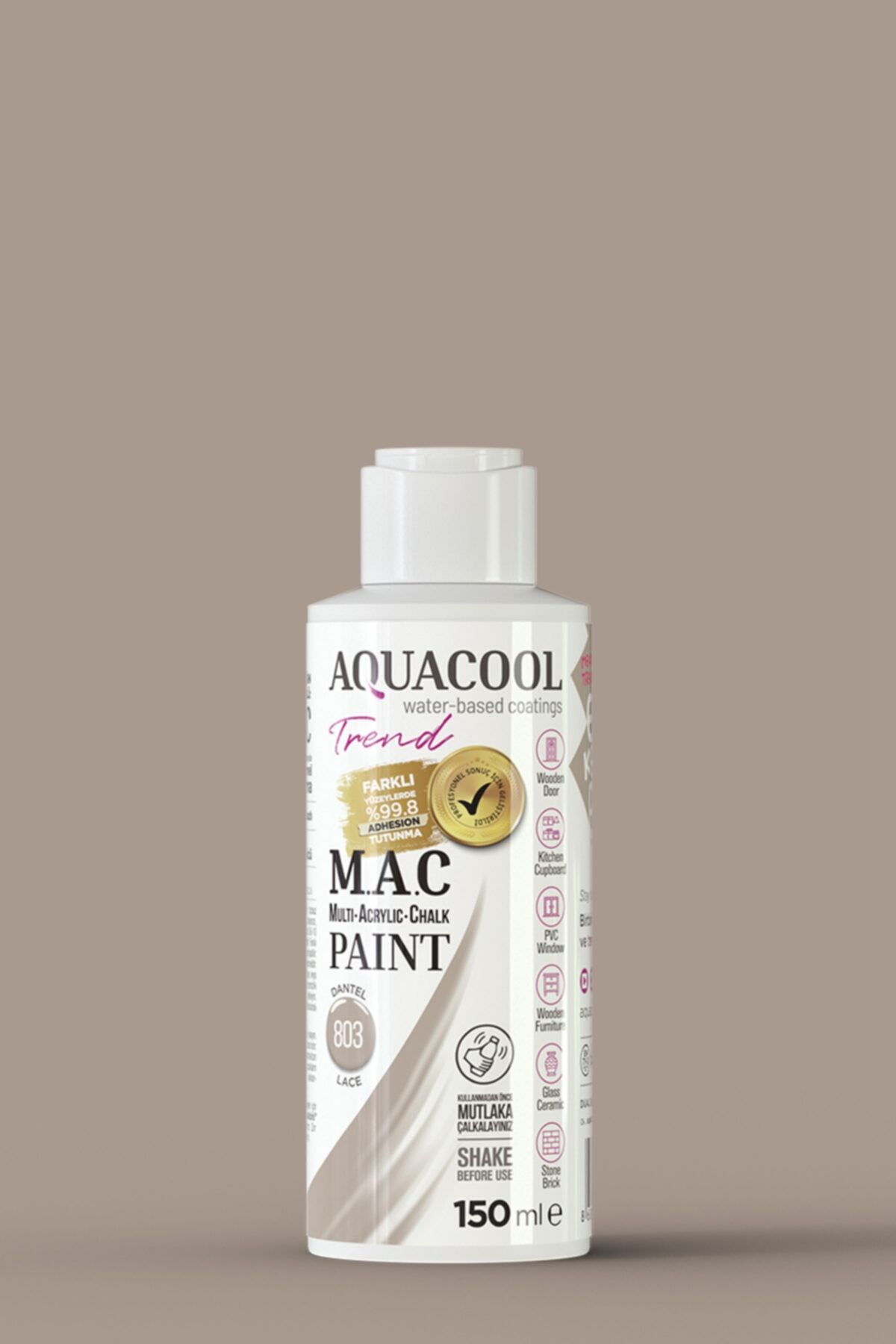 Aquacool Trend M.a.c Su Bazlı Akrilik Boya 803 Dantel 150 ml