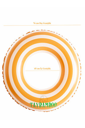 TAYBAMBoo FUUNY Yüzme Simidi 76cm Çizgili Çocuk Yüzme Simidi