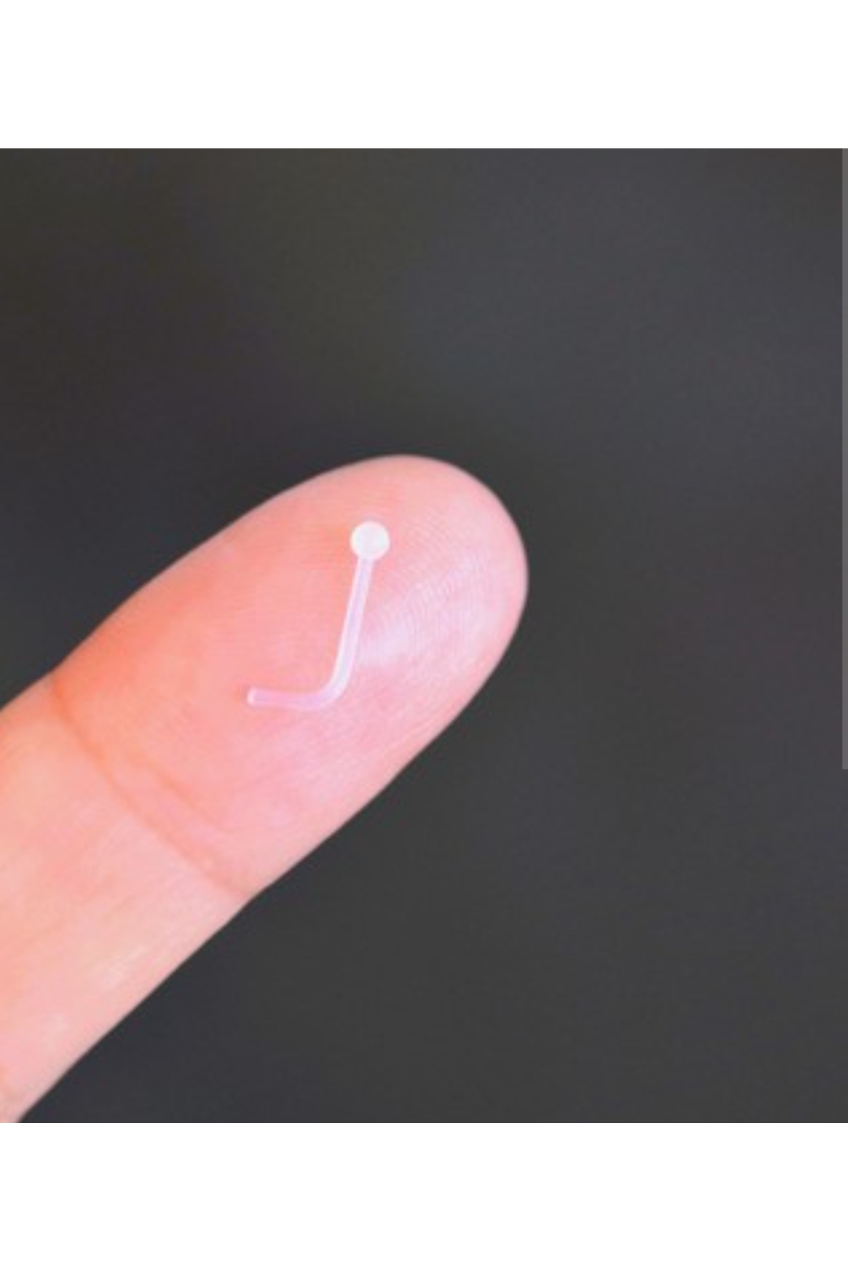 TakıConcept Antialerjik Şeffaf Bioplast Silikon Görünmez Burun Piercingi Hızma görsel 2