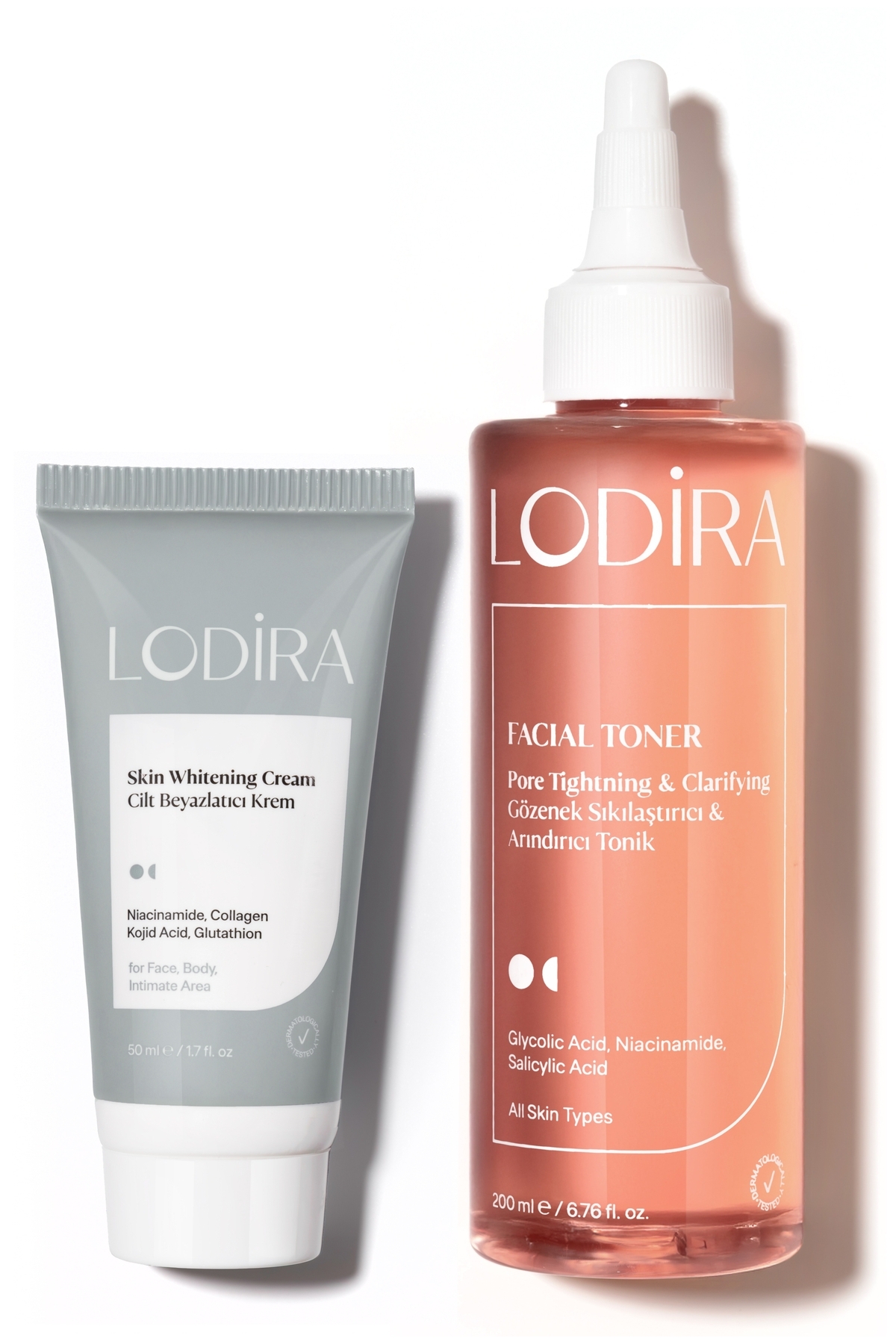 Lodira Cosmetic ست مراقبتی ضد تیرگی، روشن کننده و بازسازی کننده موثر ۲۰۰ میلی لیتر + ۵۰ میلی لیتر — LDR-013