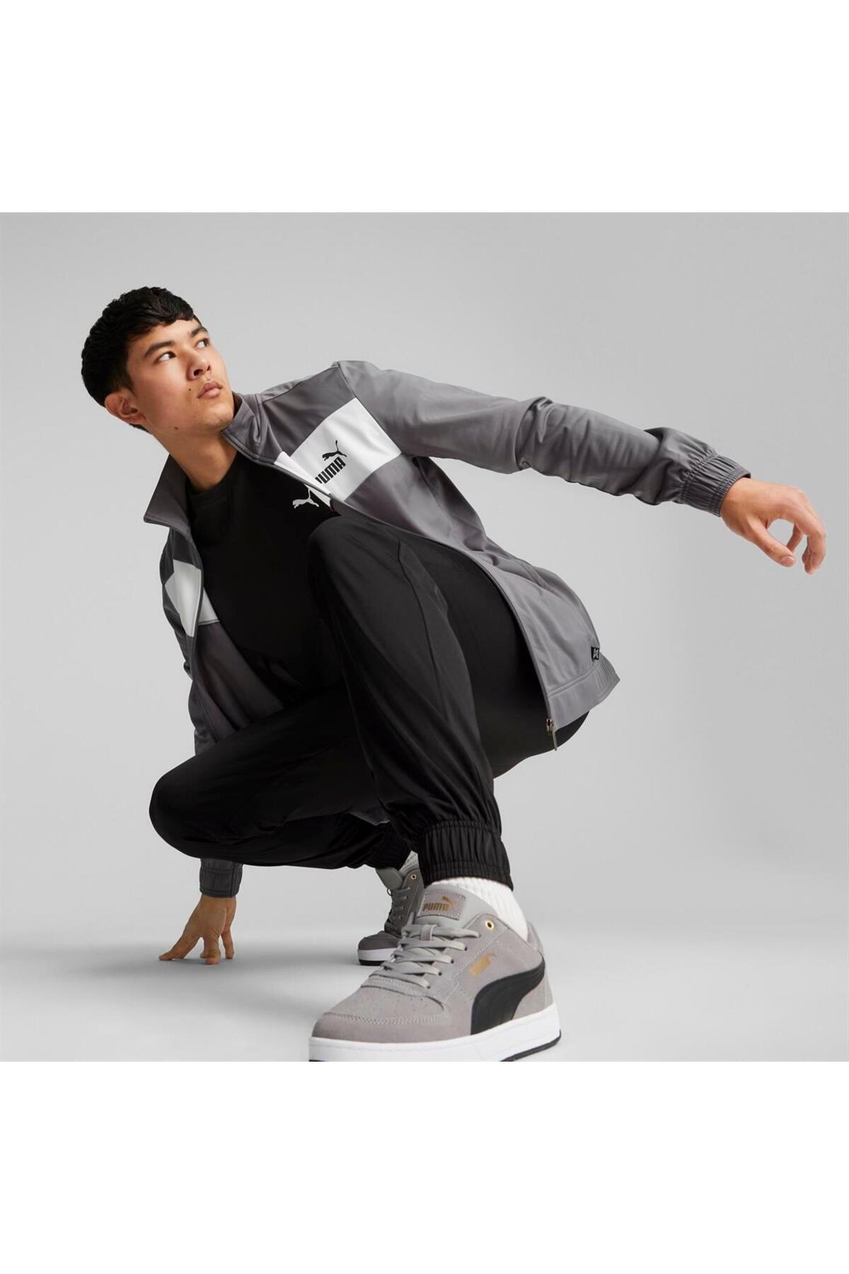 Poly Suit cl Cool Dark Gray-PUMA White Erkek Eşofman Takımı — خاکستری 24K680000116 — تصویر 3 از 7