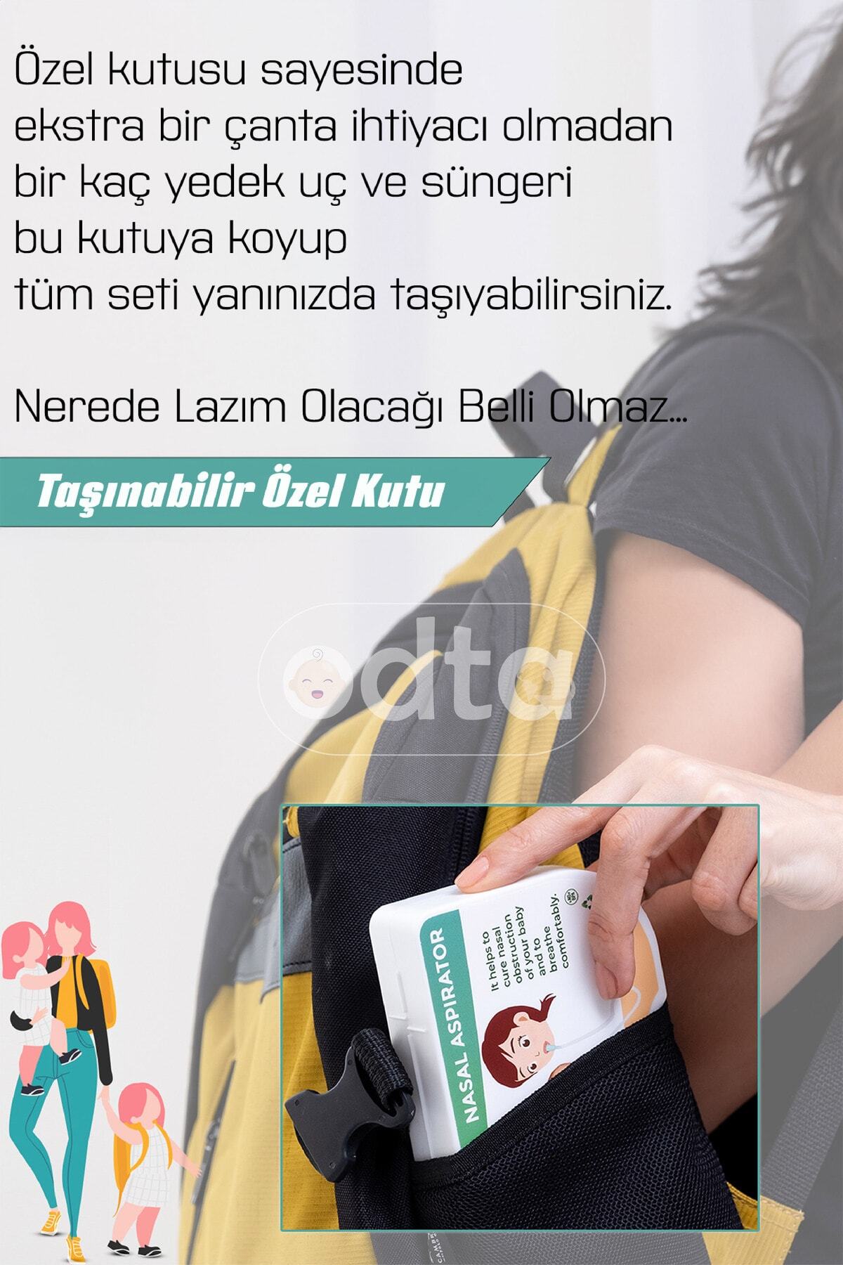 ODTA Bebek Burun Aspiratörü | Nazal Aspiratör | 2 Ekstra Sünger | 2 Ekstra Yedek Başlık | Bpa Free fotoğrafı 7 (önizleme)